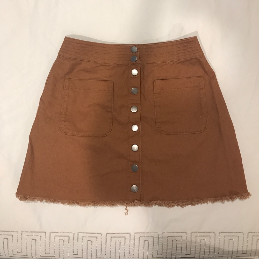 Madewell high-waist snap skirt